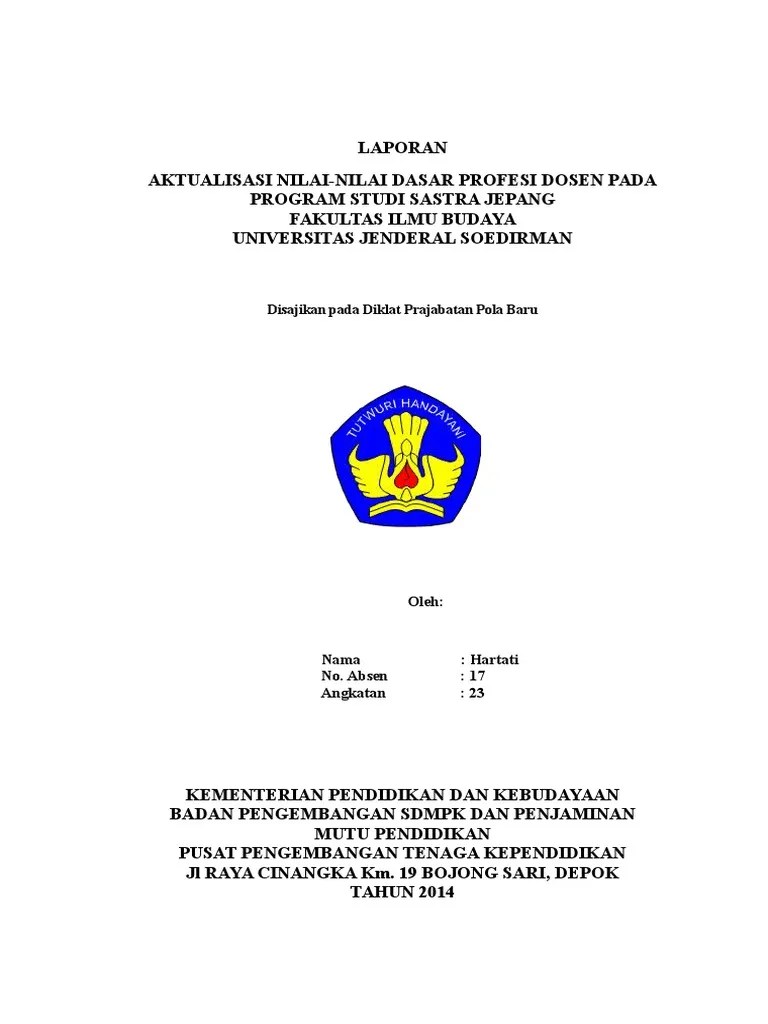Contoh Laporan Diklat Prajabatan Pola Baru Kumpulan Contoh Laporan Cute766