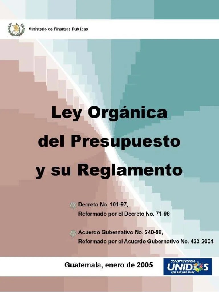 Ley Organica Del Presupuesto Y Reglamento | PDF | Presupuesto ...