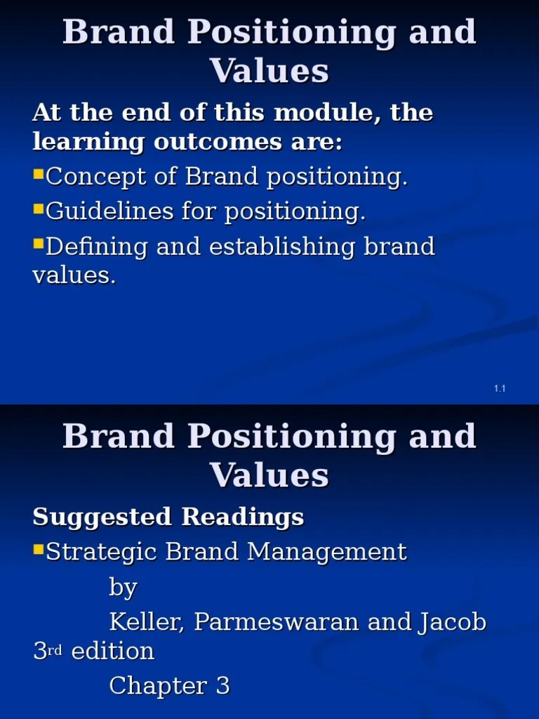 Brand Positioning | PDF | Brand | Market Segmentation