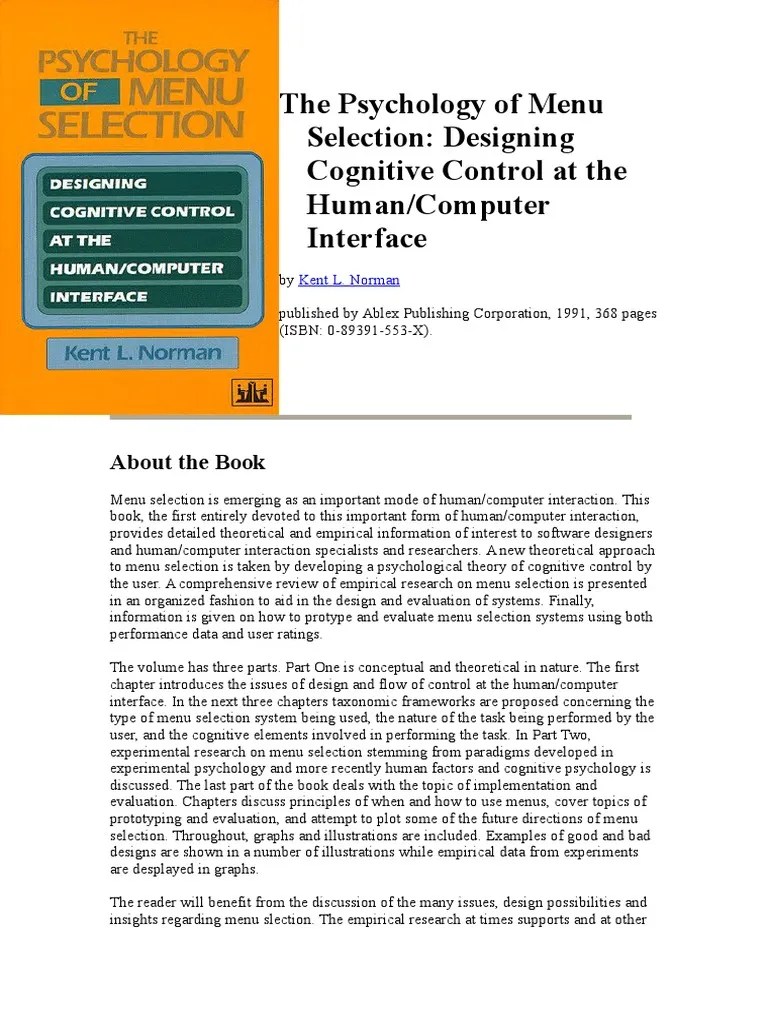 Computer/human Interface Design | PDF | User Interface | Human Factors ...