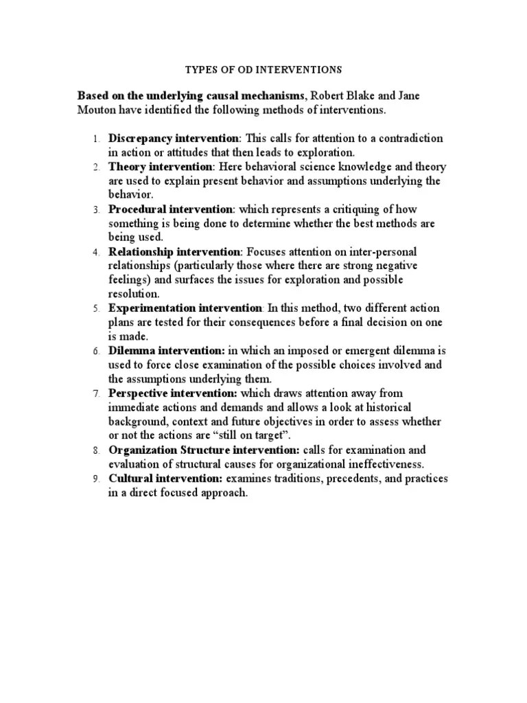 OD Intervention.pdf | Organization Development | Team Building