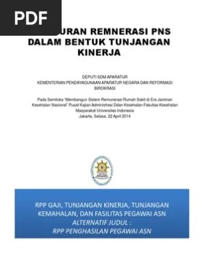 7 tahun 1977 dan rpp gaji dan tunjangan pns: Peraturan Remunerasi Pns Menpan Pdf