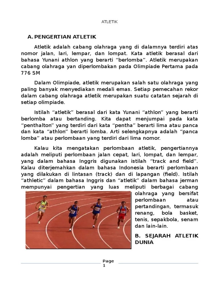 Untuk lebih jelasnya, kita akan bahas pengertian . Atletik Pdf