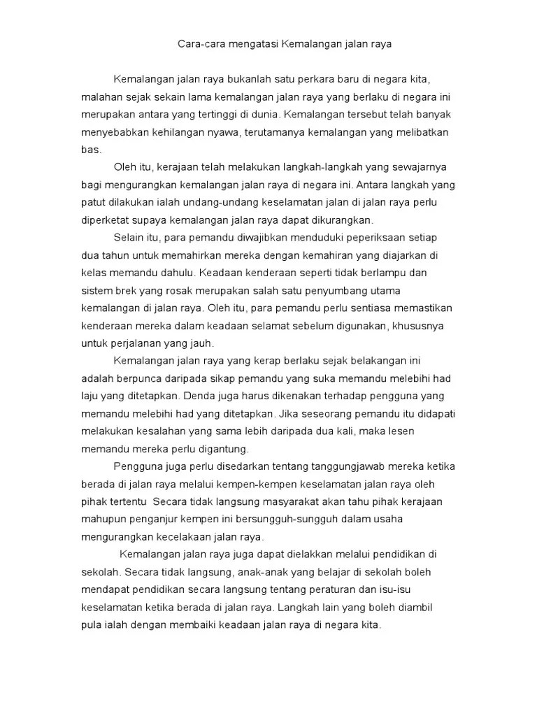Penyakit berjangkit dan covid … Cara Cara Mengatasi Kemalangan Jalan Raya Pdf