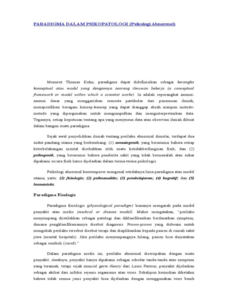 Paradigma Tentang Abnormalitas | PDF