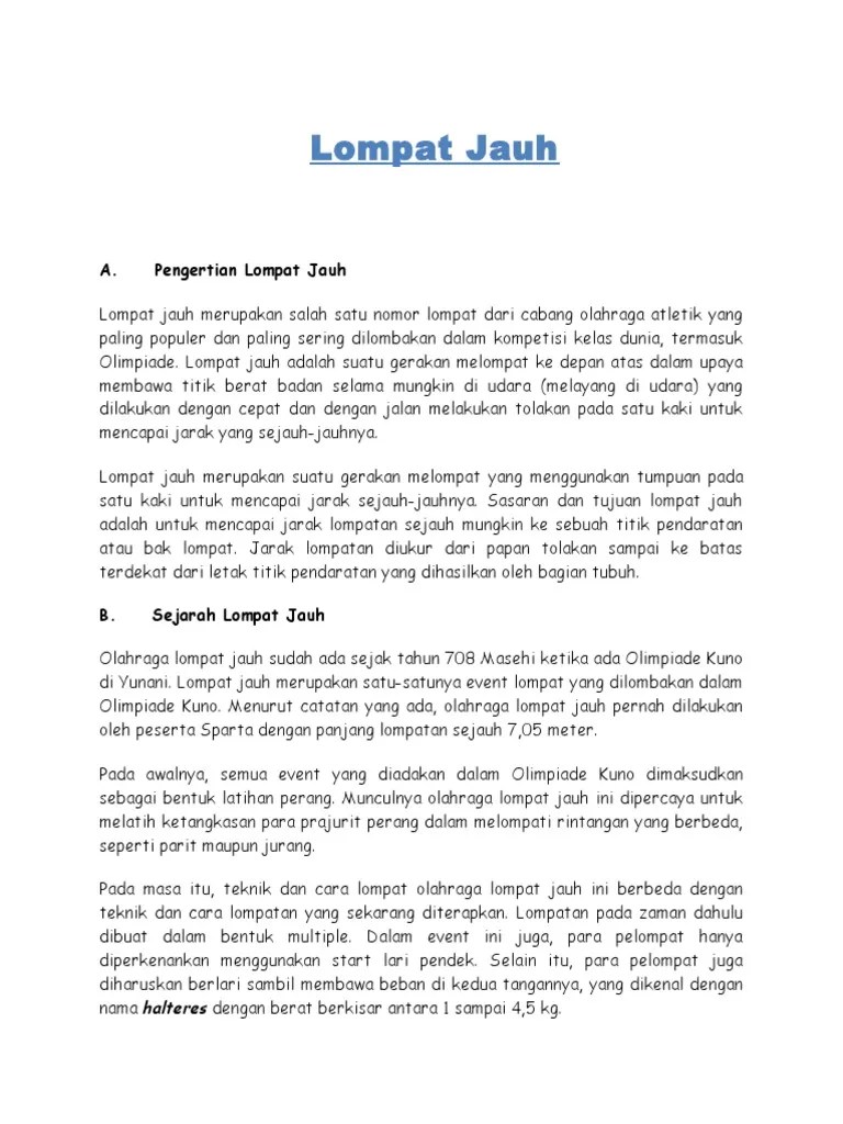 Kliping Lompat Jauh | PDF