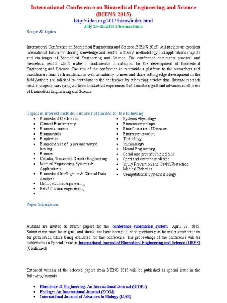 Biens Biomedical Engineering Engineering