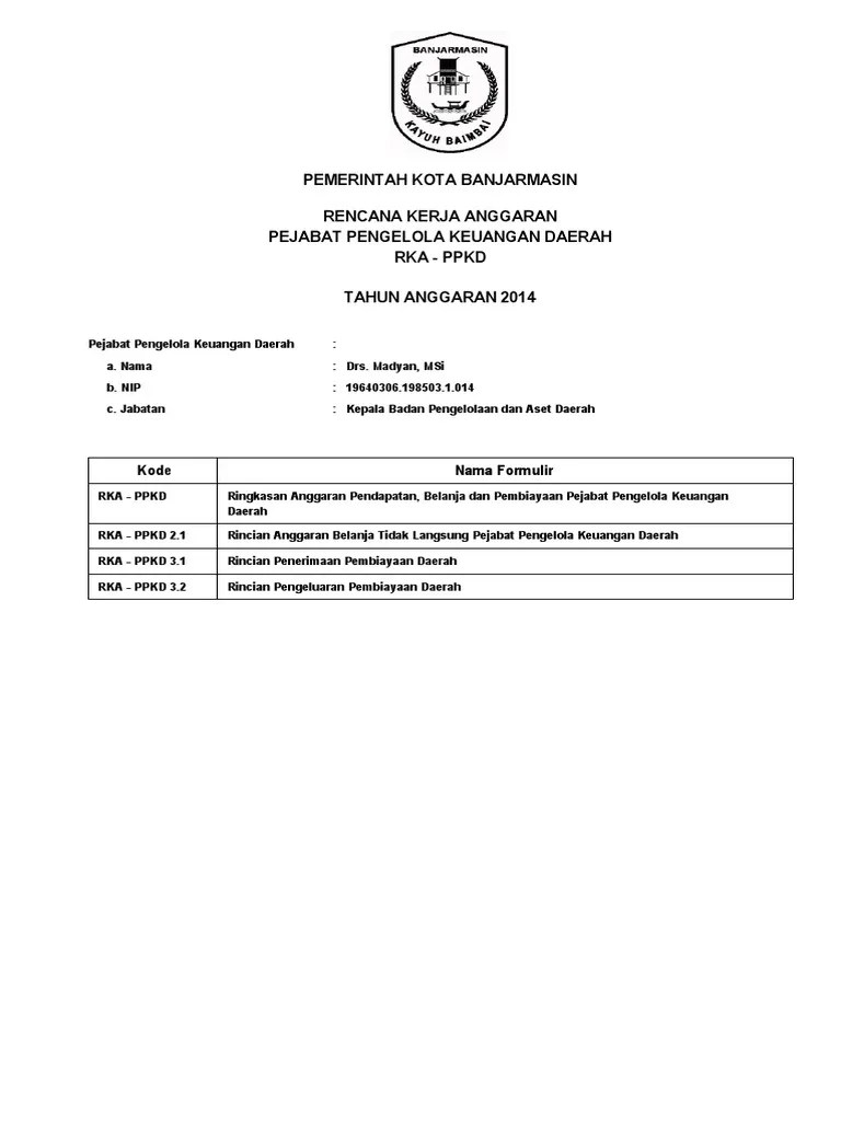 Bhakti pertiwi ( rka ysbp) tahun 2001 dengan rincian anggaran. Contoh Rka Pdf