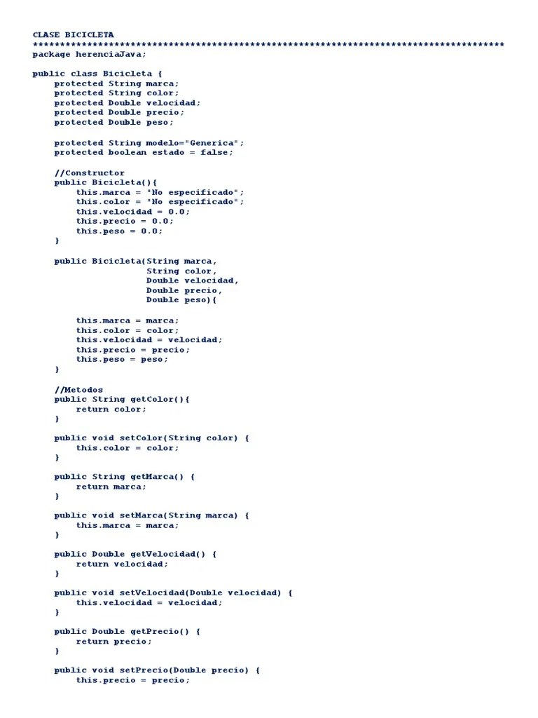 Herencia En Java | PDF | Herencia (Programación Orientada A Objetos ...
