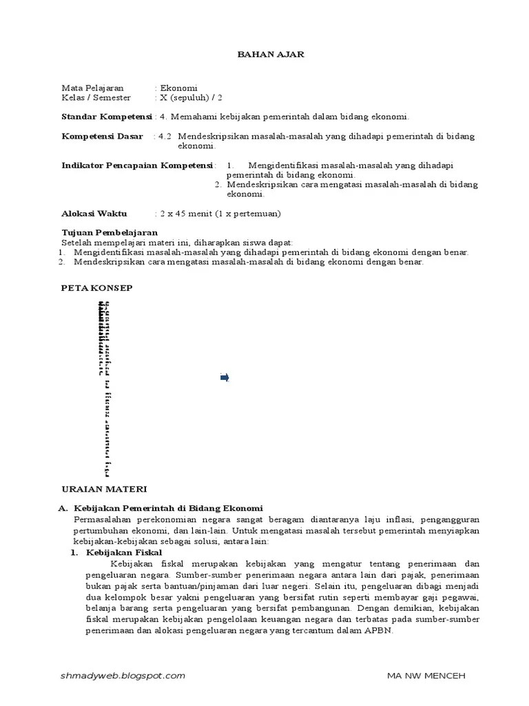 · alat pemenuhan kebutuhan tidak cukup untuk . Bahan Ajar Ekonomi X Semester Ii Masalah Ekonomi Yang Dihadapi Pemerintah Pertemuan Ke 3 Pdf