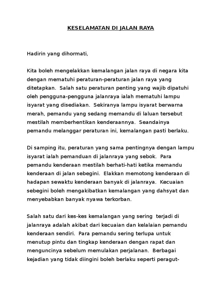 11.02.2022 · sejak tahun 1956, persediaan asas untuk menubuhkan kementerian luar negeri telah bermula dan dikenali sebagai kementerian hal ehwal luar. Bm Tahun 5 Syarahan Keselamatan Di Jalan Raya Pdf