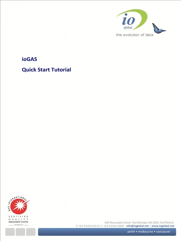 IoGAS Quick Start Tutorial1 | PDF | Principal Component Analysis | Icon ...
