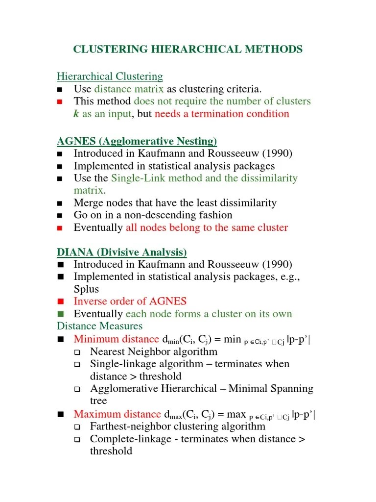 Data Mining-Hierarchical Methods | PDF | Cluster Analysis ...