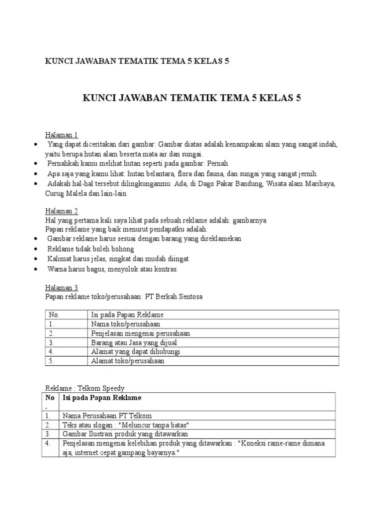 Hal yang seharusnya dilakukan warga masyarakat adalah. Kunci Jawaban Tematik Tema 5 Kelas 5