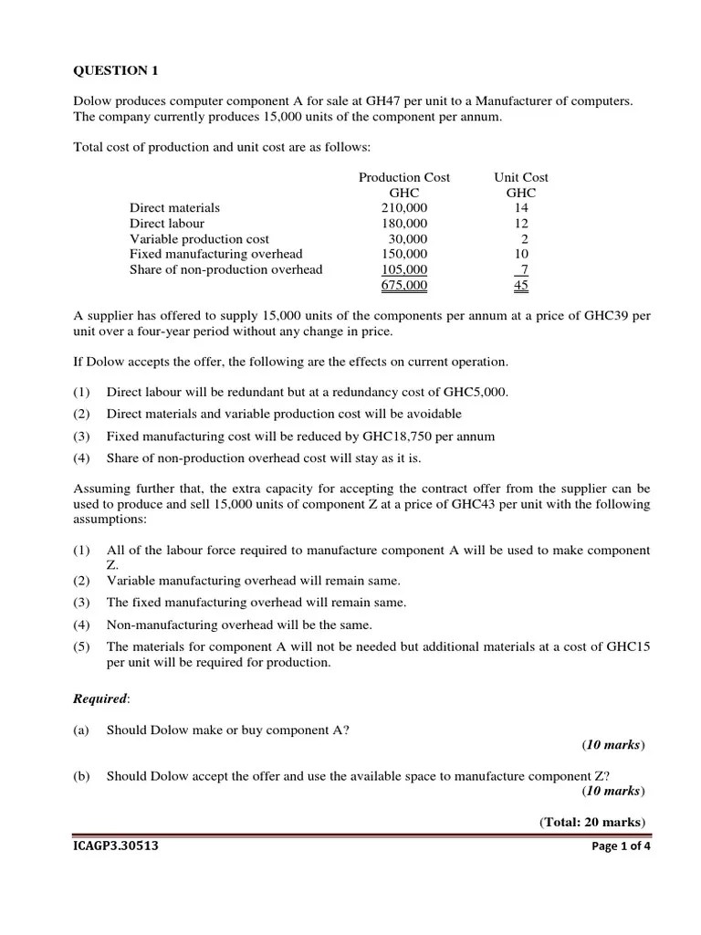 Cost And Management Accounting | PDF | Profit (Accounting) | Sales