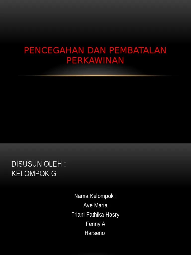 Permohonan pembatalan perkawinan di pengadilan agama mungkid,. Pencegahan Dan Pembatalan Perkawinan Pdf