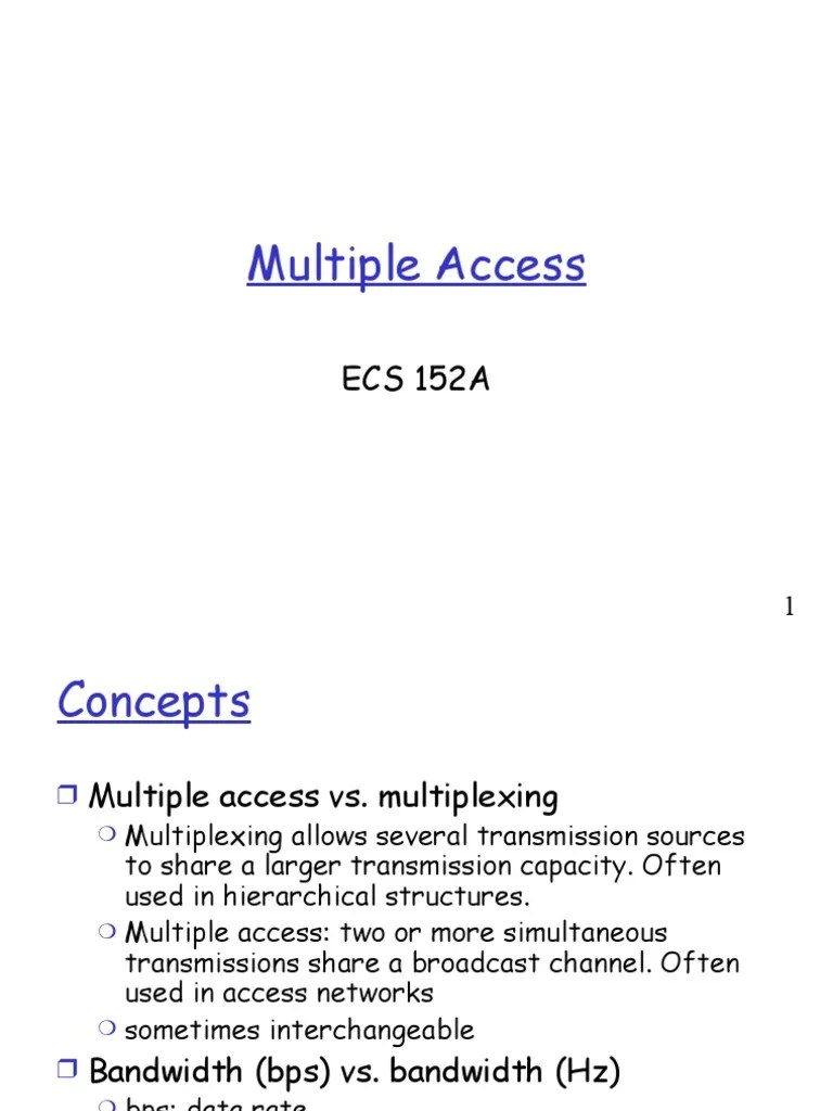 Access | Download Free PDF | Channel Access Method | Multiplexing