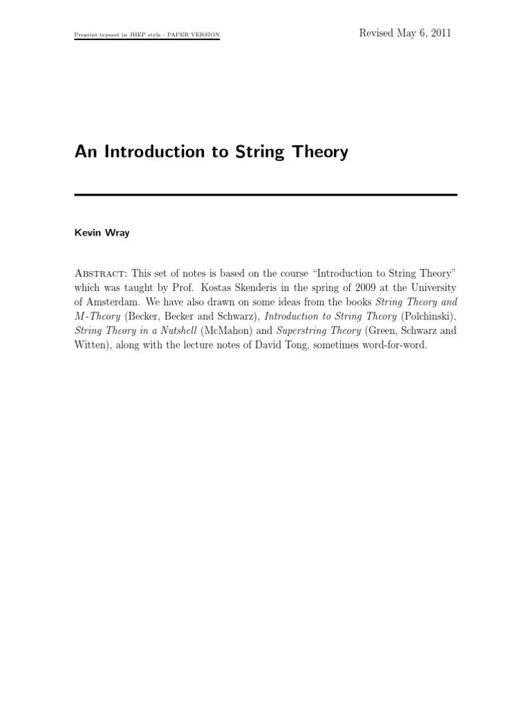String Theory | PDF