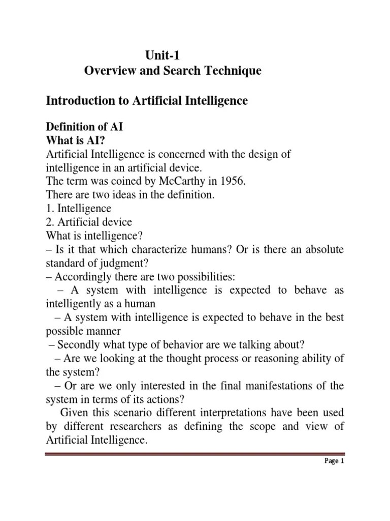 Artificial Intelligence | PDF | Artificial Intelligence | Intelligence (AI) & Semantics