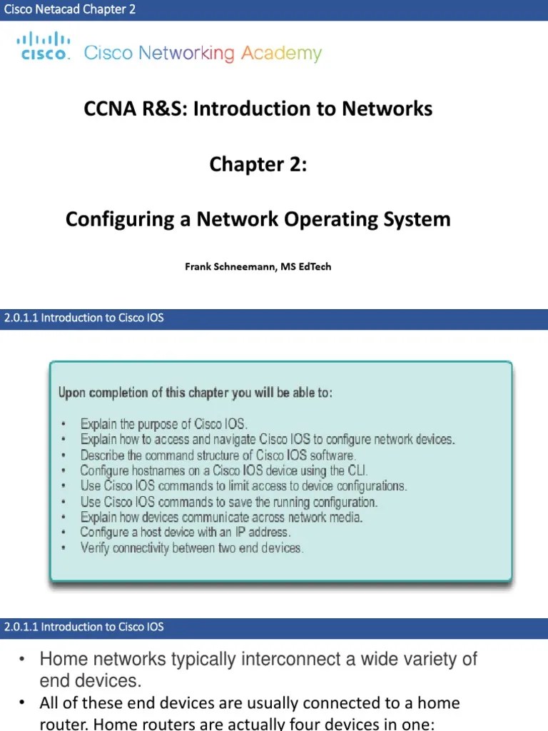 Cisco Netacad Chapter 2 | Ip Address | Command Line Interface