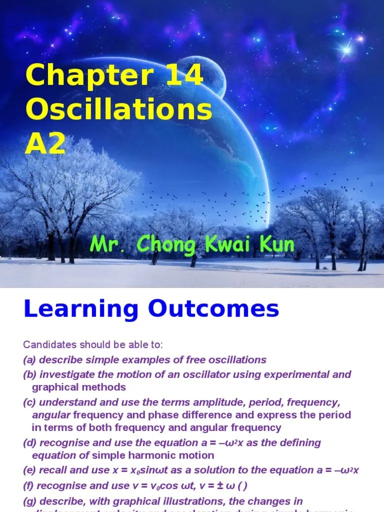 A2 Chapter 14 Oscillation | PDF | Resonance | Oscillation
