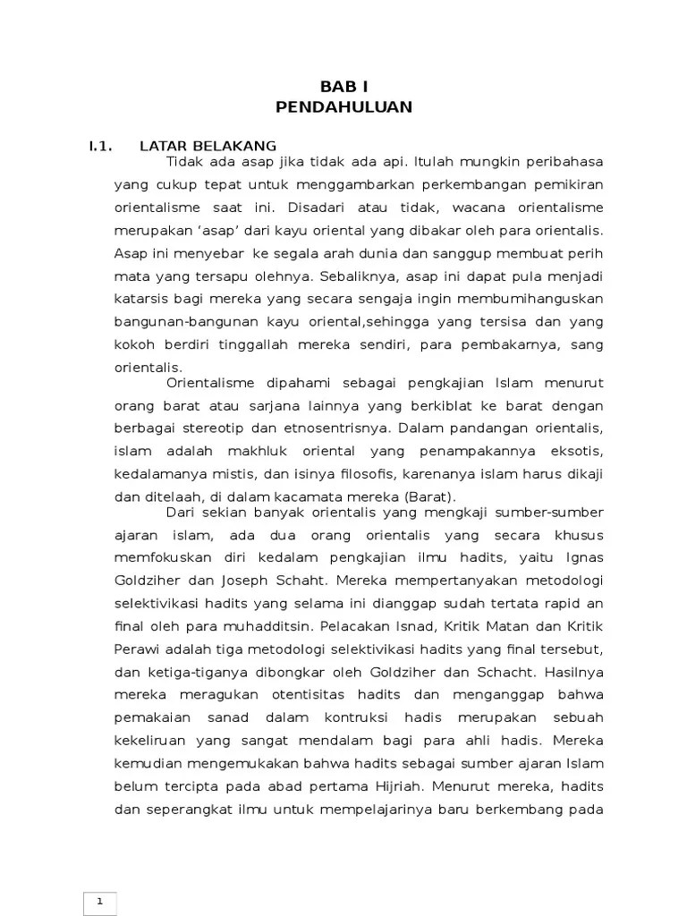 Kajian Orientalis Tentang Sanad Dan Matan | PDF