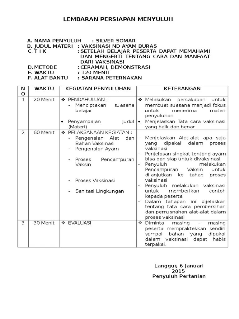 Lembaran Persiapan Menyuluh | PDF
