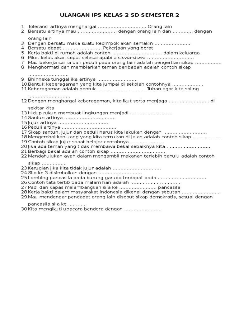 Berikut ini ada latihan soal untuk menghadapi ulangan kenaikan kelas (ukk) 2021 untuk mata pelajaran pkn kelas 4 sd. Contoh Soal Uts Pkn Kelas 4 Semester 2 Tentang Toleransi