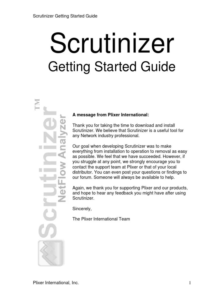 Scrutinizer Guide | PDF | System Software | Networking Standards