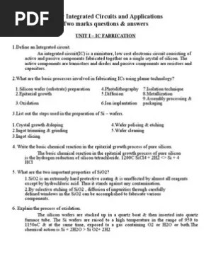 Pdf Ee6303 Linear Integrated Circuits And Applications