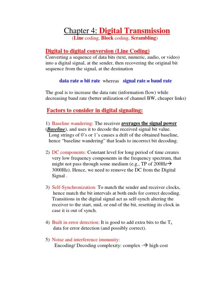 Lecture 04 Digital And Analog Transmission Ch04 | PDF | Telecommunications Engineering | Data ...