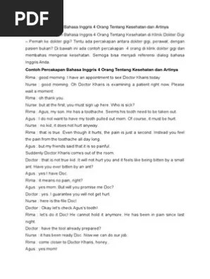 Contoh Percakapan Bahasa Inggris 4 Orang Tentang Kesehatan Dan Artinya Feeling Symptoms And Signs General 