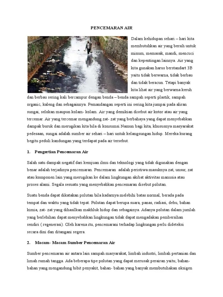 Pencemaran Air, Udara, Tanah | PDF