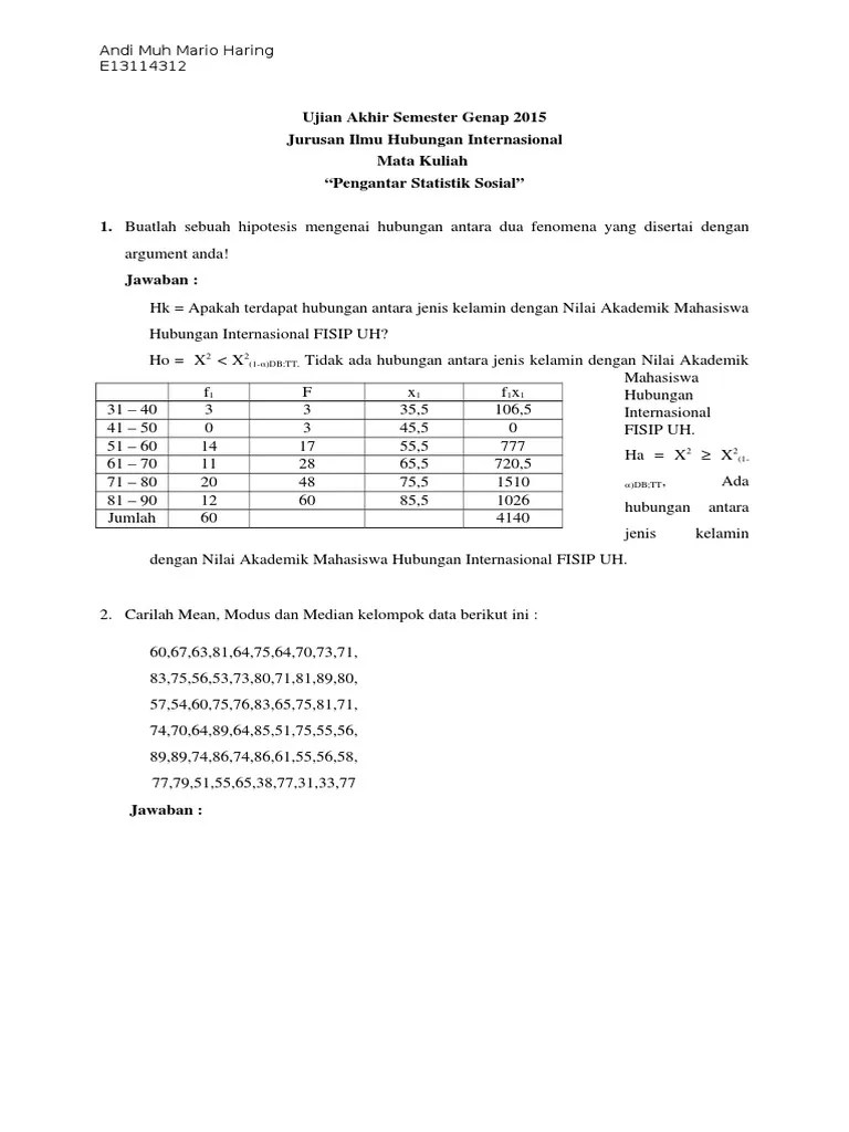 Soal Cpns Statistika Pdf Contoh soal manajemen kas dan surat berharga 1.