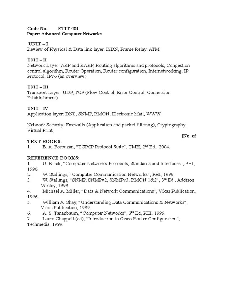 Syllabus-7th Semester B.tech CSE GGSIPU | PDF | Parallel Computing | Computer Network