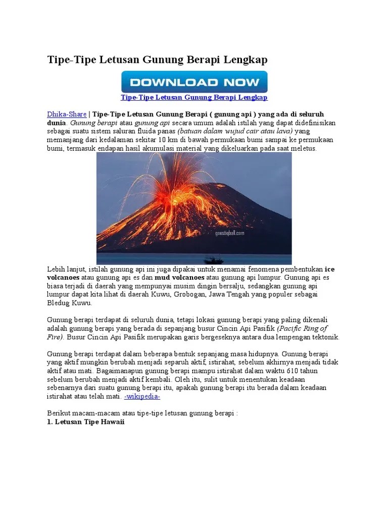 7 Tipe Letusan Gunung Api2 | PDF