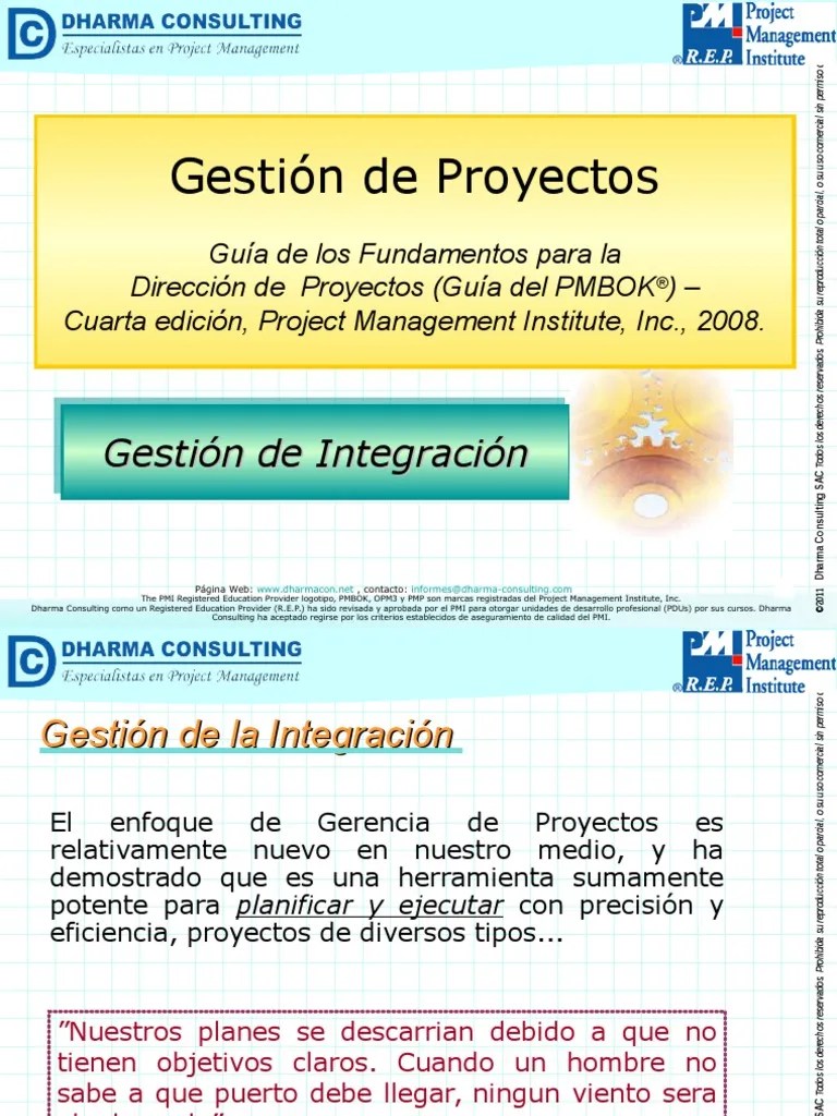 13-Guía Del PMBOK-Gestión De Integración | PDF