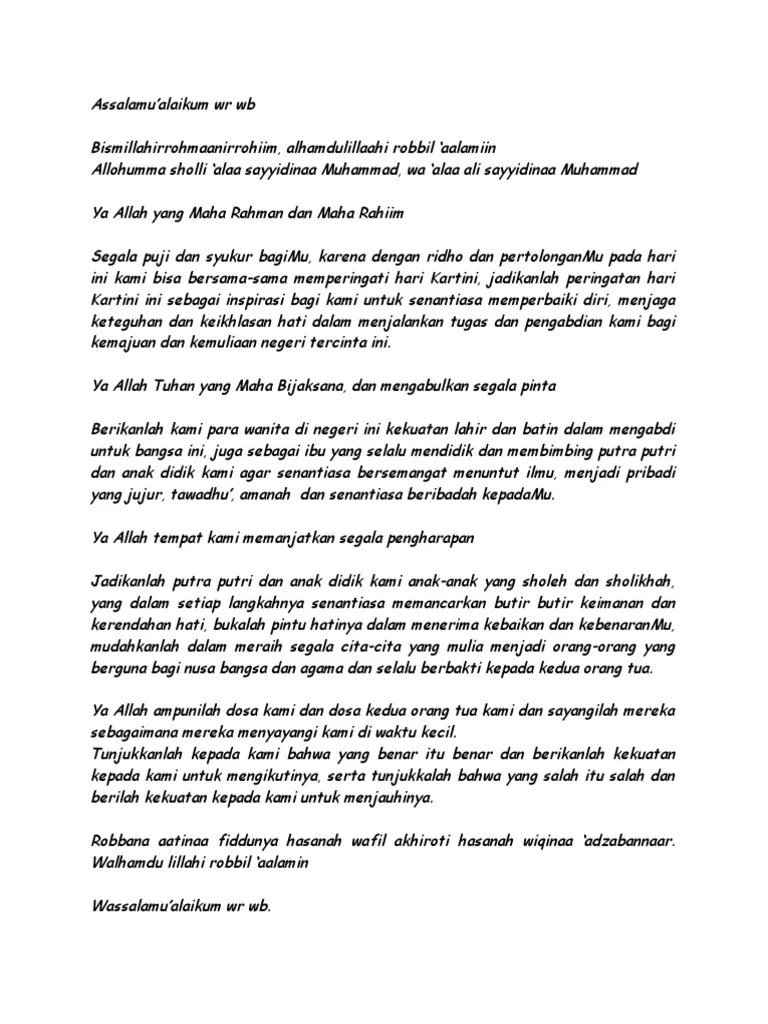 Doa Peringatan Hari Kartini