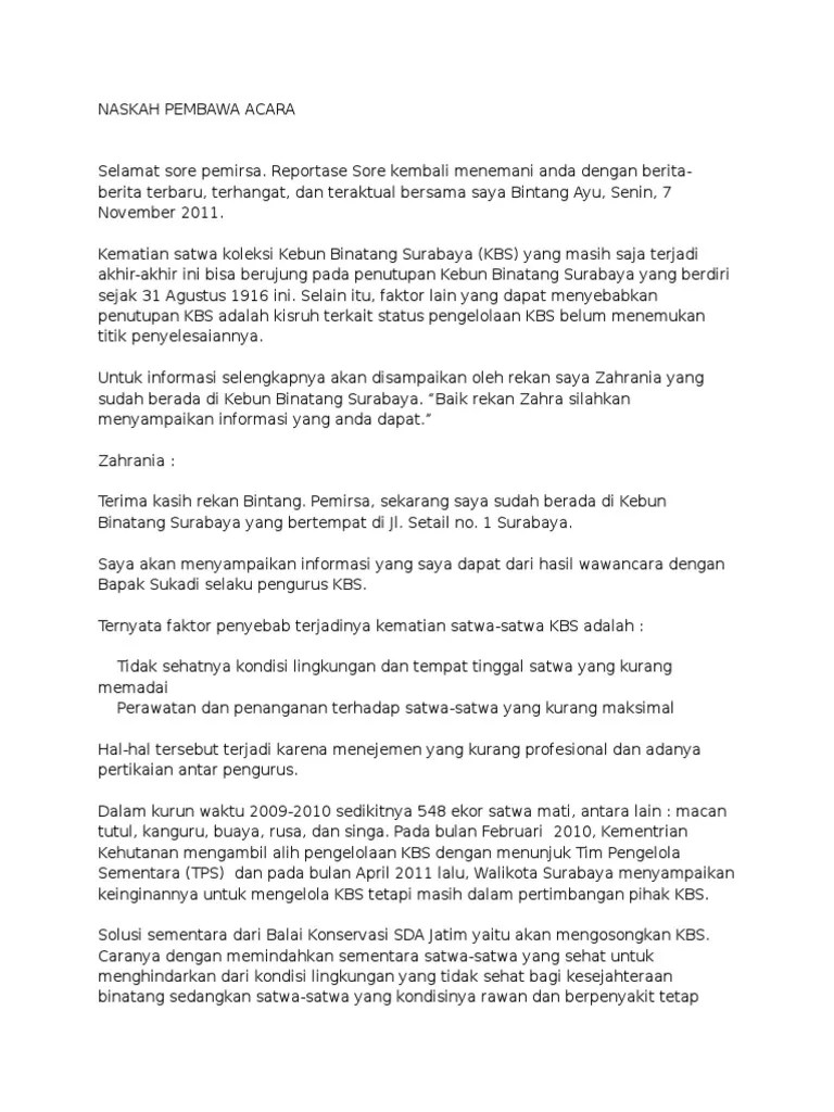 Naskah Pembawa Acara | PDF