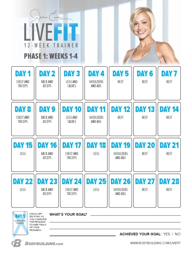 jamie eason livefit calendar