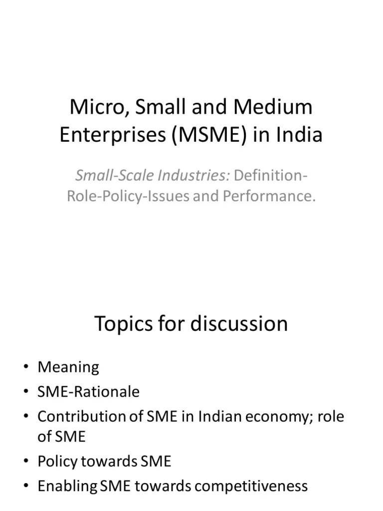 Small And Medium Enterprises | PDF | Small And Medium Sized Enterprises ...