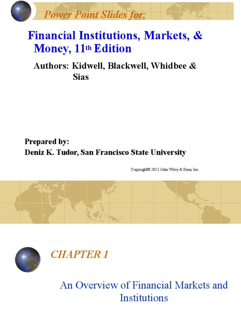 Ch01.Ppt Overview | PDF | Financial Markets | Money Market