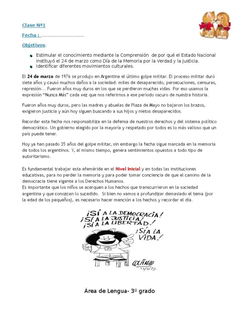 Día De La Memoria Por La Verdad Y La Justicia | PDF | Democracia | Ideologías Políticas