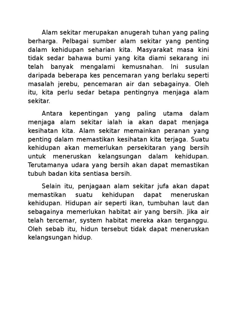 Kepentingan menjaga alam sekitar pdf. Karangan Cara Cara Menjaga Alam Sekitar