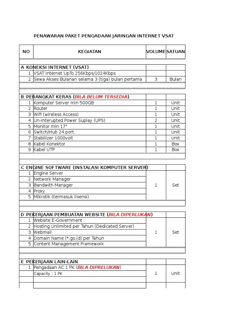Proposal pengadaan & perawatan security sytem. Contoh Proposal Penawaran Jasa Pemasangan Jaringan