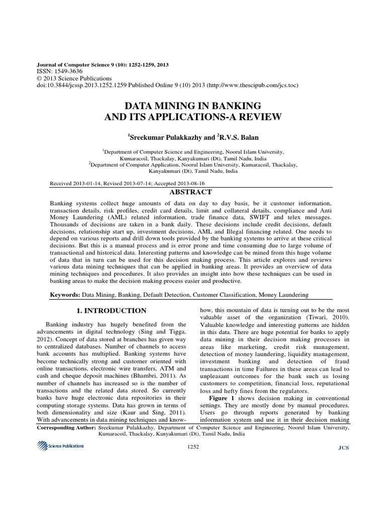Data Mining (Banking) | PDF | Correlation And Dependence | Data Mining