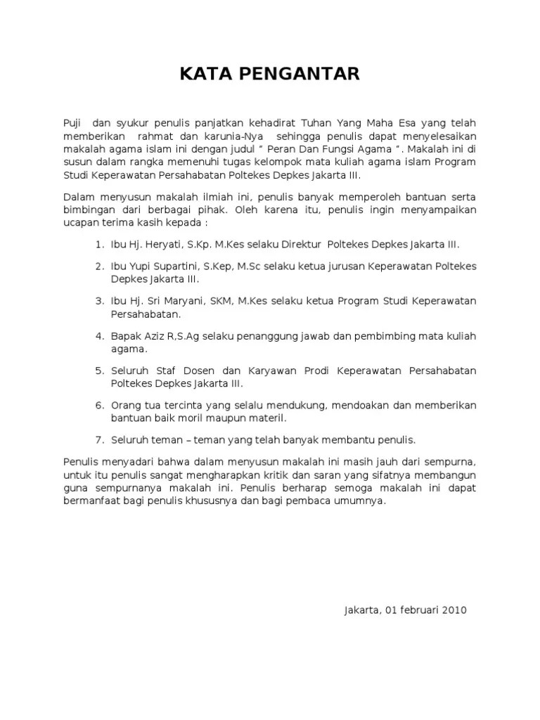 Kata Pengantar Kti Tentang Karya Tulis Ilmiah KTI.