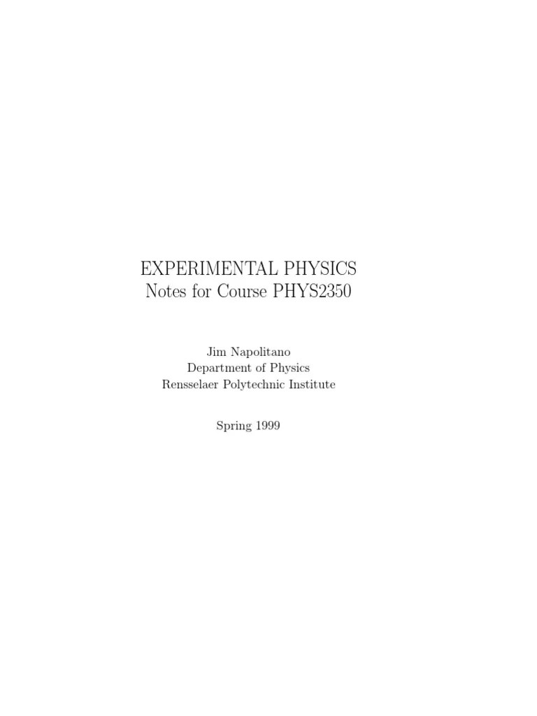 Experimental Physics | PDF | Electronvolt | Electrical Network