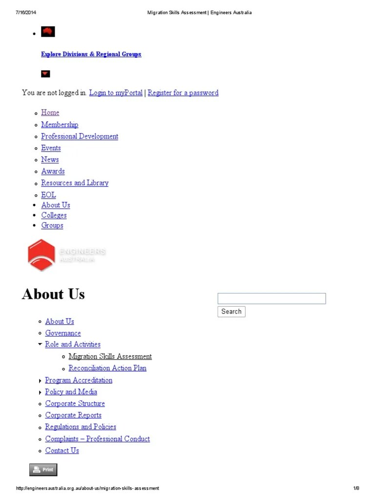 Migration Skills Assessment Engineers Australia Doctor