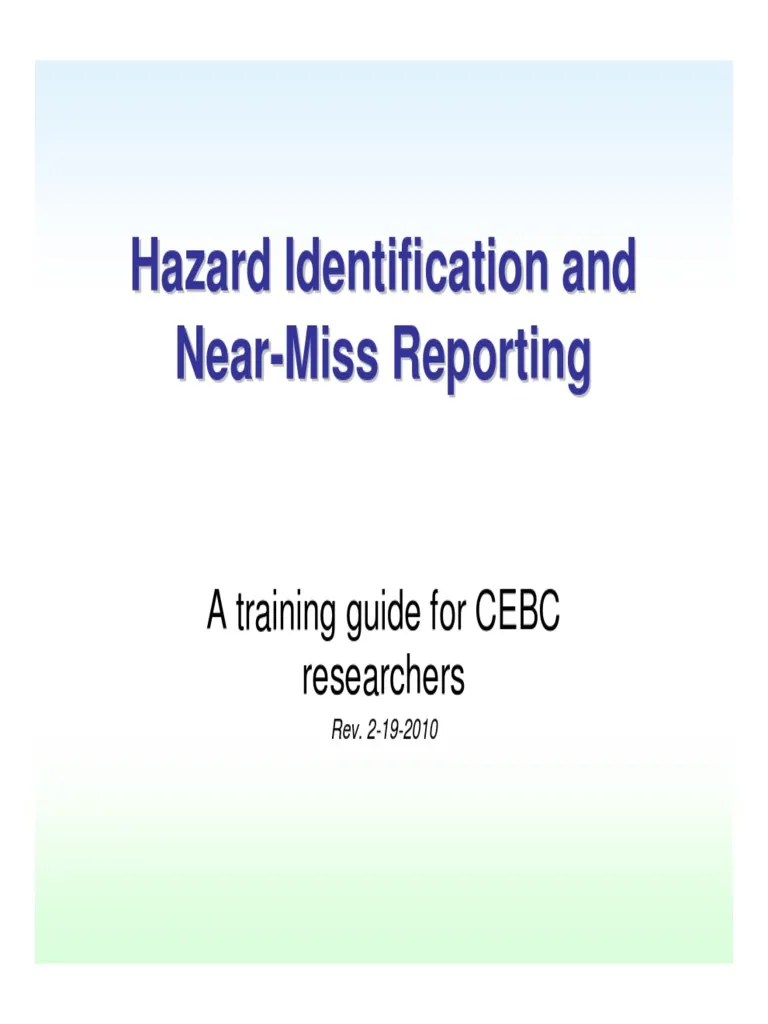 HSE-Near Miss | PDF | Traffic Collision | Safety